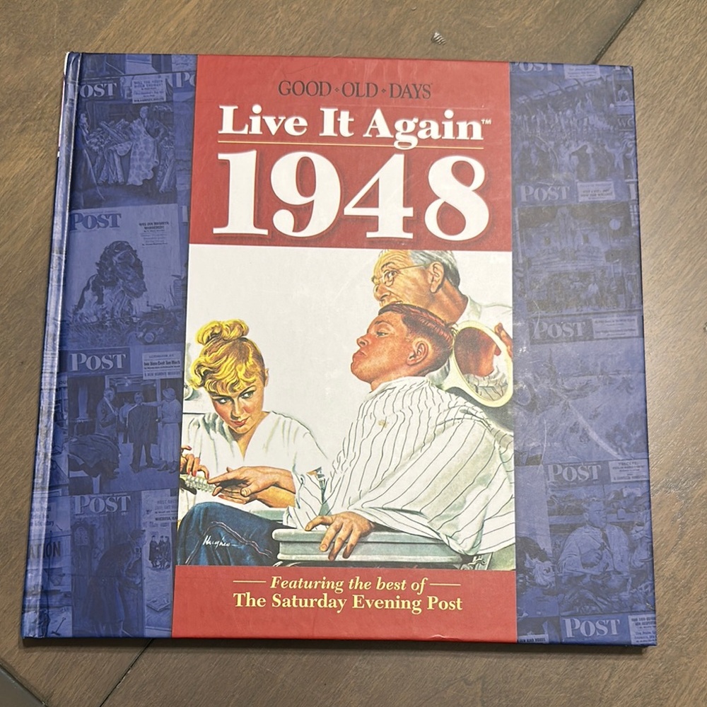 Live It Again 1948 Coffee Table Book - Red and Blue